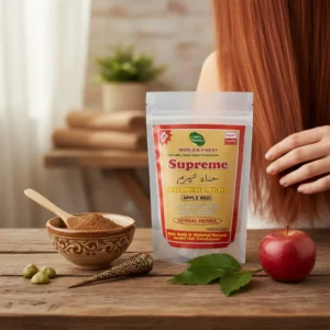 Supreme Herbal Henna Mehndi Powder – Apple Red Color | With Amla & Shikakai | Natural Hair Color & Conditioner