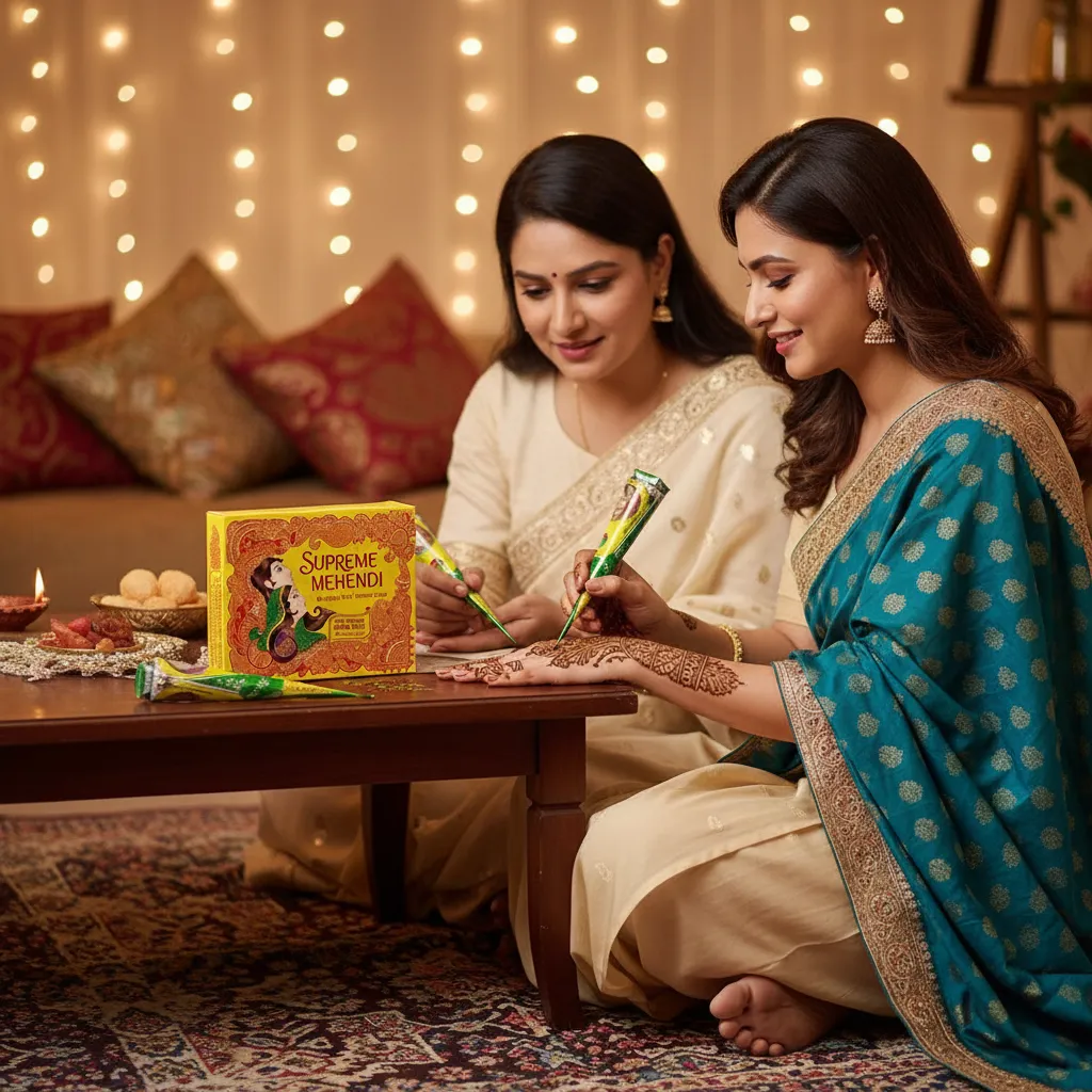 Supreme Mehendi Henna Cone | 100% Natural | Dark Color | Ready to Use - Image 7