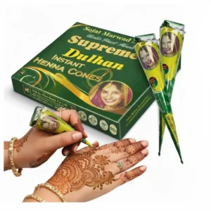 Supreme Herbal Henna Cone (Dark Brown) | Ready-to-Use Natural Mehndi for Hands & Feet