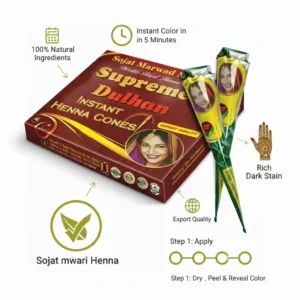 Supreme Herbal Henna Cone (Red) | Ready-to-Use Natural Mehndi for Hands & Feet