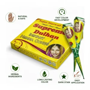 Supreme Herbal Henna Cone (Burgundy) | Ready-to-Use Natural Mehndi for Hands & Feet