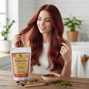 Supreme Herbal Henna Mehndi Powder – Cherry Red Color | With Amla & Shikakai | Natural Hair Color & Conditioner