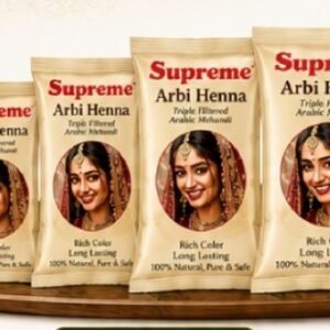 **Supreme Arbi Henna for Hands & Feet | 100% Natural Triple Filtered Arabic Mehndi Powder | Rich Dark Long-Lasting Stain**