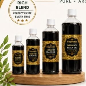 Supreme Mehandi Black Oil – Pure Aromatic Rich Blend Oil for Henna Paste Mixing