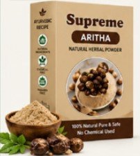 Supreme Aritha Powder 100g | 100% Natural Herbal Soapnut Powder | Natural Hair & Scalp Cleanser | Ayurvedic Hair Care Powder