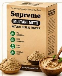 Supreme Multani Mitti Powder 100g | Natural Herbal Multani Mitti | Face Pack Powder | Oil Absorbing & Deep Cleansing | For All Skin Types