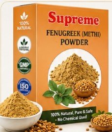 Supreme Fenugreek (Methi) Powder - 100% Natural, Pure & Safe (100g)
