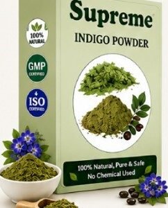 Supreme Indigo Powder for Natural Hair Colouring | Herbal Indigo Leaf Powder for Hair & Scalp Care | Natural Hair Colour Powder | 100g