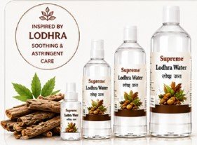 Supreme Lodhra Water – Refreshing Lodhra Herbal Water for Face & Skin | Natural Face Mist & Toner
